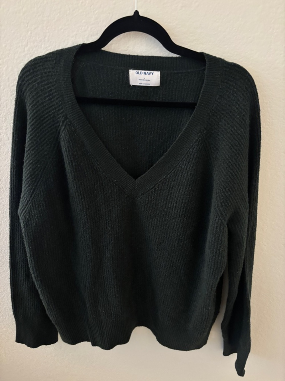 Old Navy Deep Forest Green V-Neck Sweater